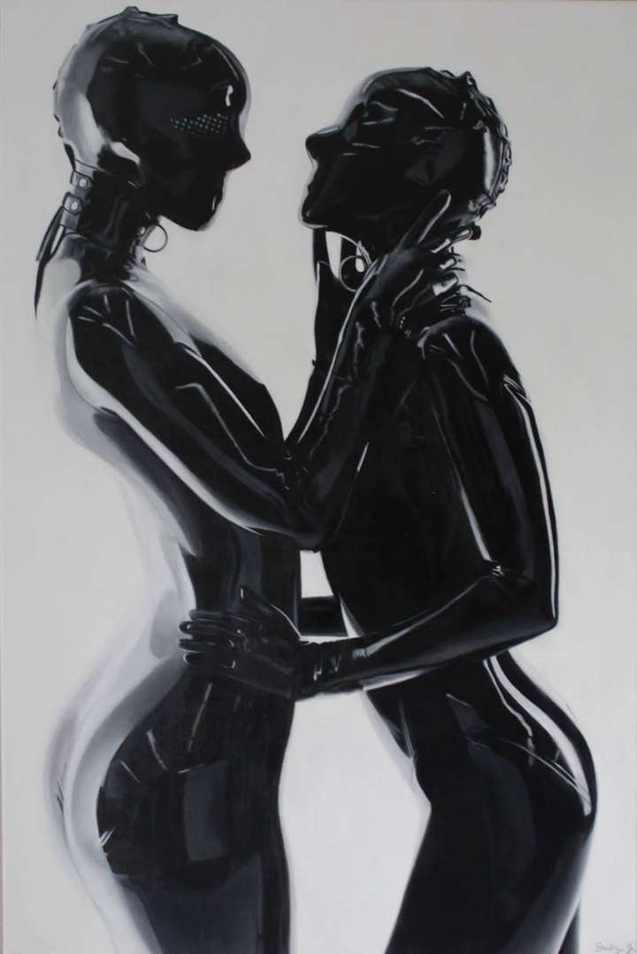 Black & White 36x24In Oil paint 2022