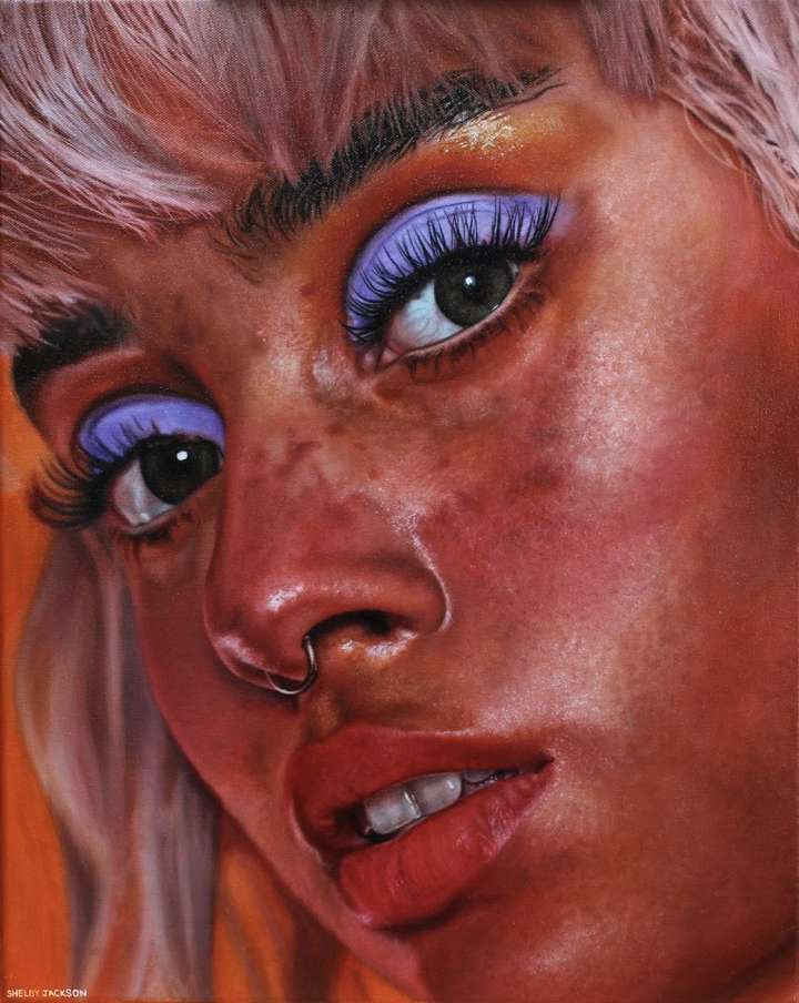 Kali in Orange 16x20 In Oil paint 2020